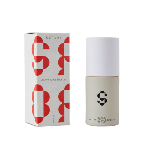 Satori Active Amino Booster packaging and bottle on a white background